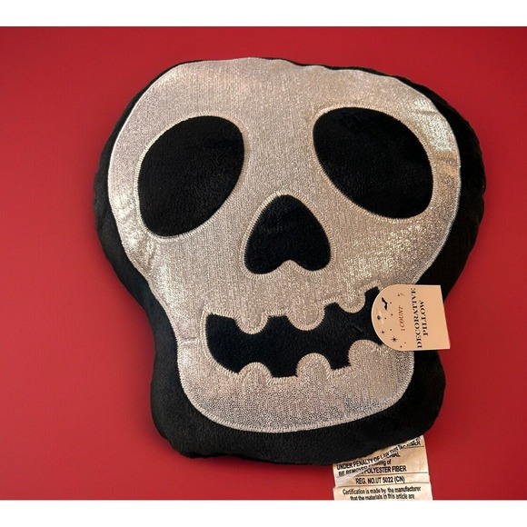 Other - 2024 Target Bullseye Halloween Skull Velvety Soft Throw Pillow NEW Skeleton